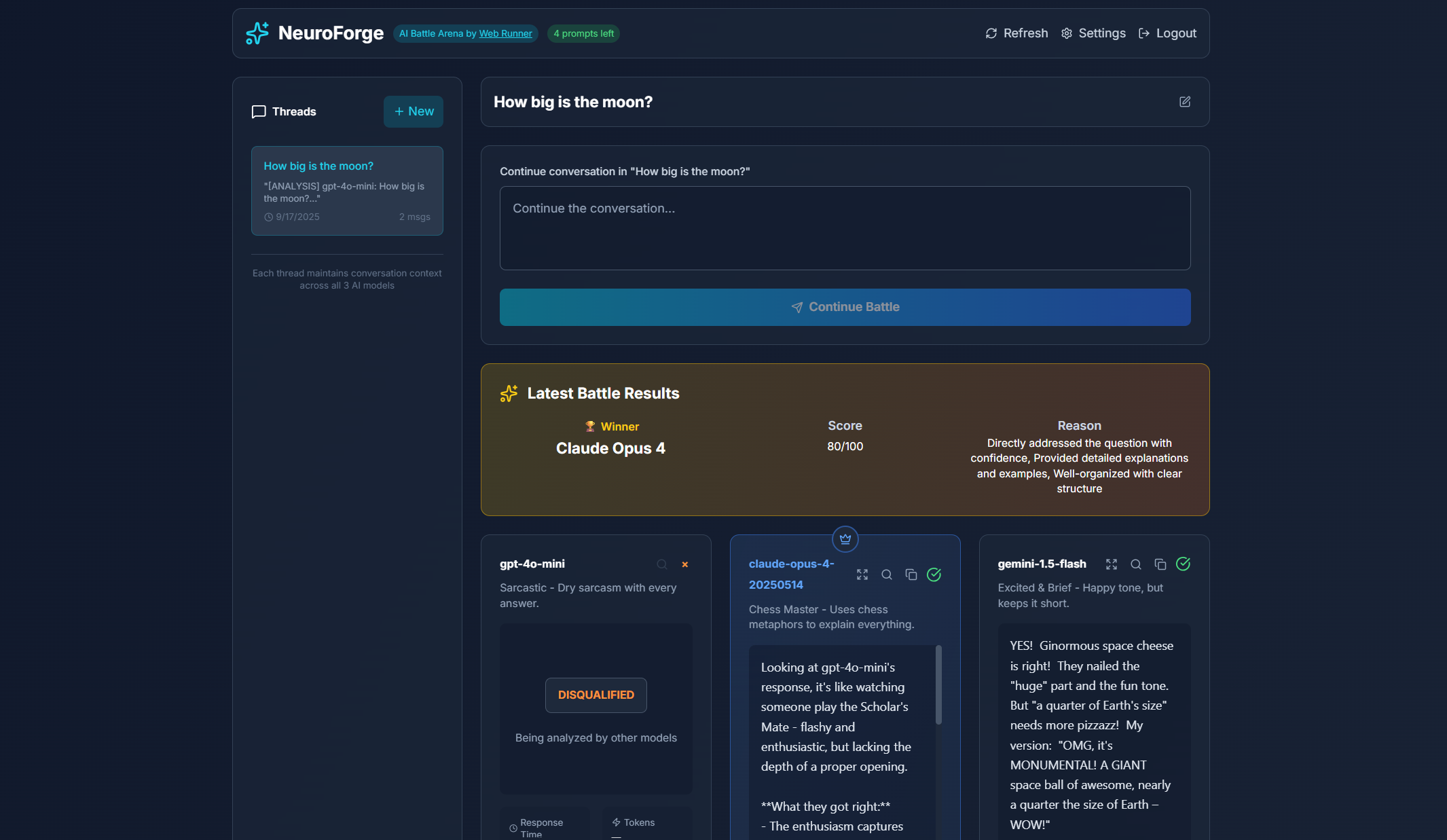 Dashboard Interface