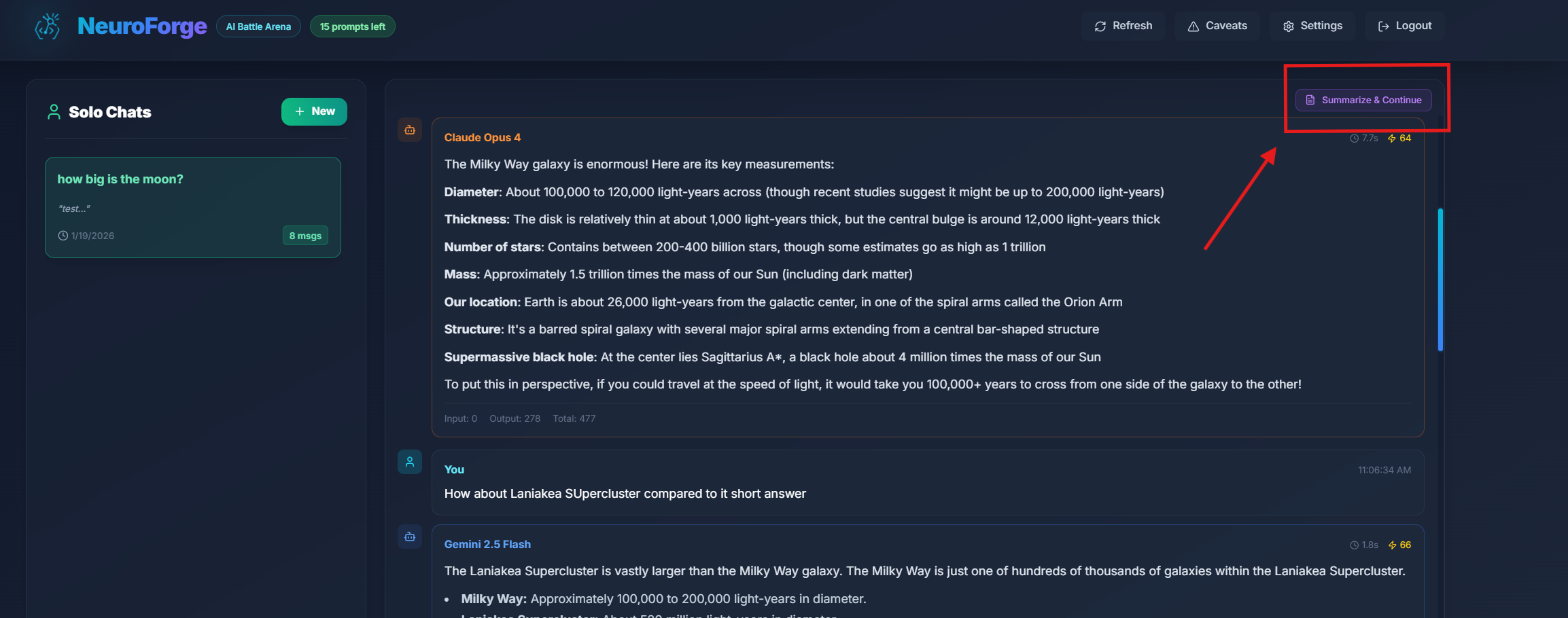 Summarize & Continue